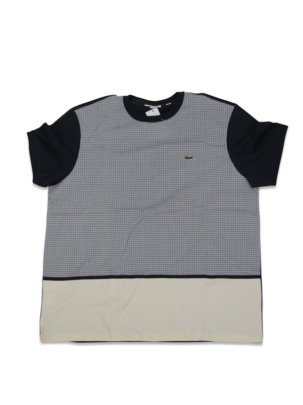 Lacoste T-shirt Short Sleeve Navy Blue Grey Off White