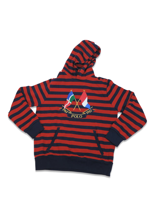 Polo Ralph Lauren Cross Flag Hoodie Red & Navy Blue