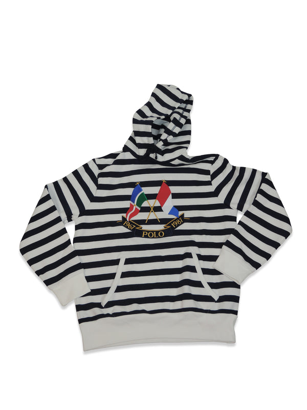 Polo Ralph Lauren Cross Flag Hoodie White Hoodie