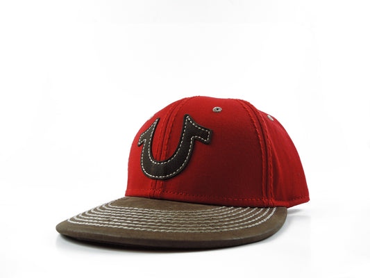 True Relegion Red Leather Cap