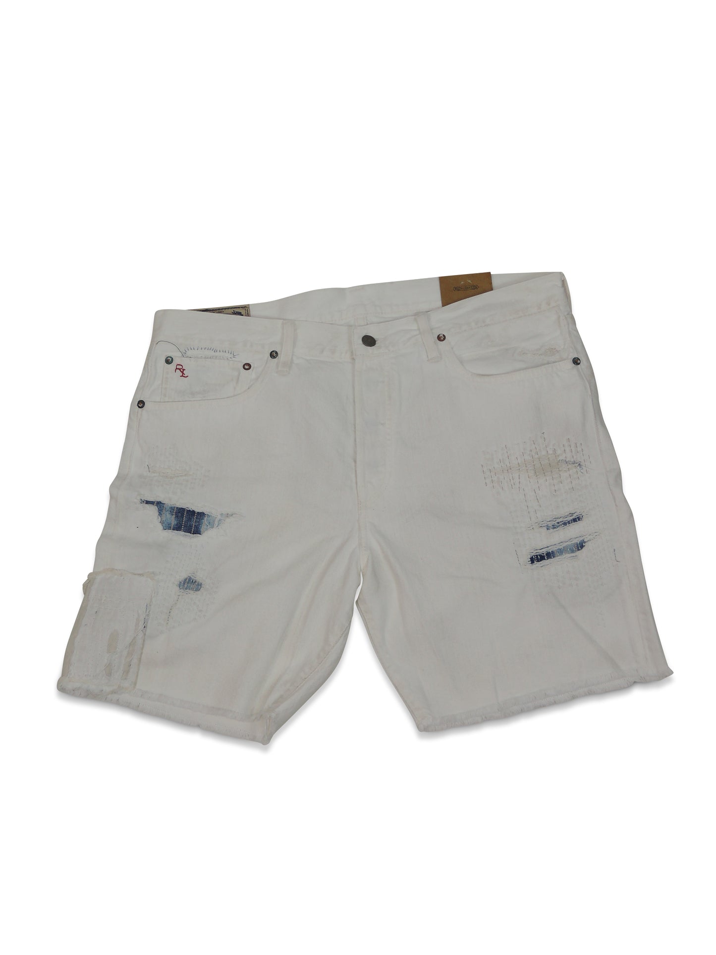 POLO RALPH LAUREN WHITE JEAN SHORTS